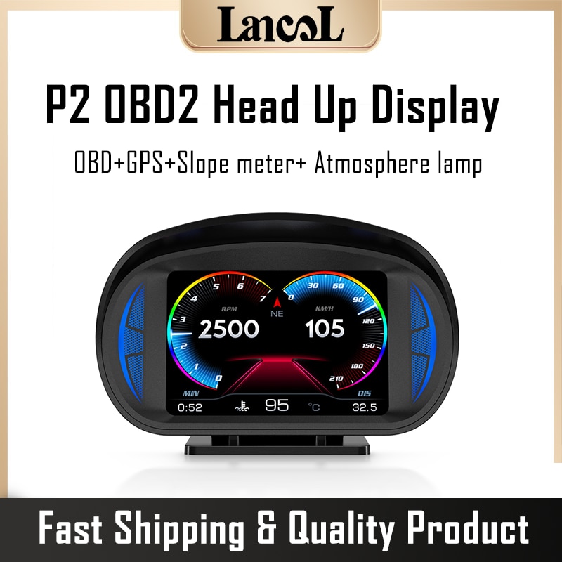 P2 OBD2 GPS ڵ HUD ÷     ÷, ڵ  ӵ ˶ , ڵ  ׼